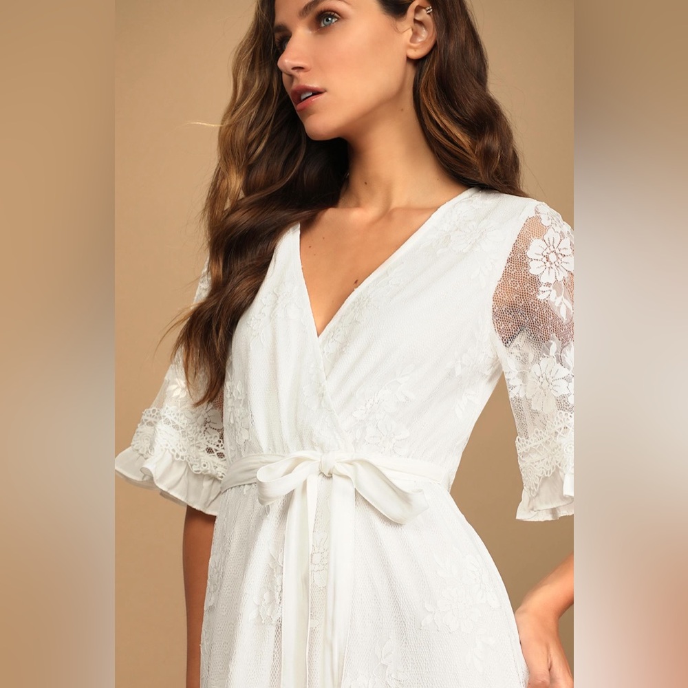 Lulus Memorable Moments White Lace Midi Dress - Picture 10 of 11